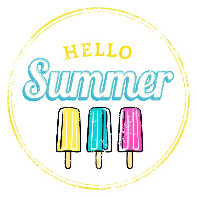 Glaces glacées Hello Summer Vintage Cream Design