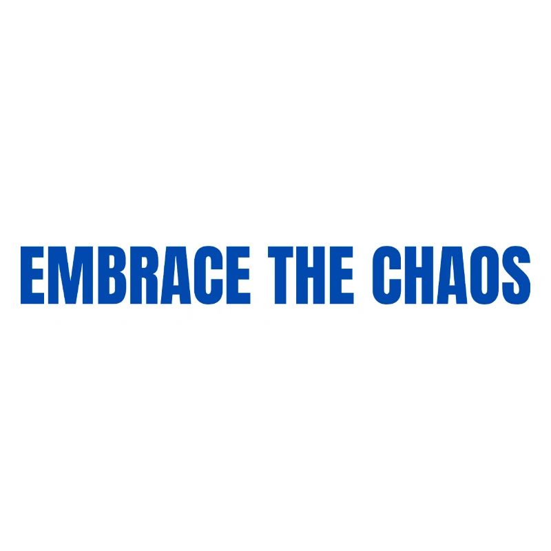 Umarme die Chaos Bold-Typografie