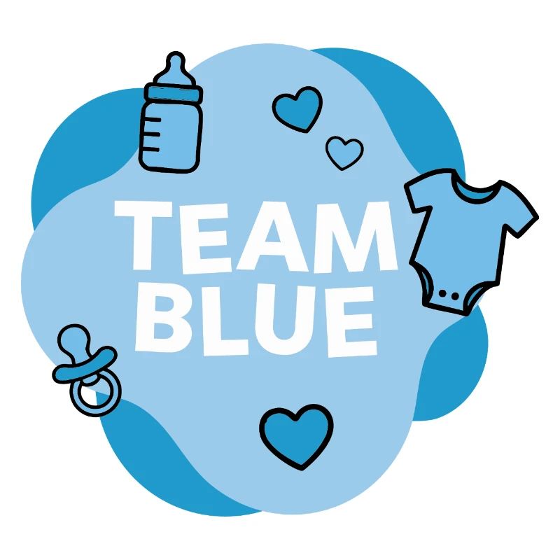 Conception de la Baby Shower Team Blue