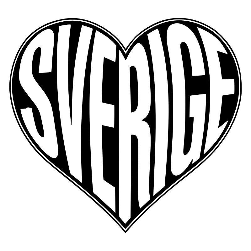 Sverige, Suède Heart - Couleur de design variable