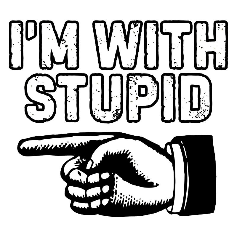 Ich bin mit dummer Handgrafik