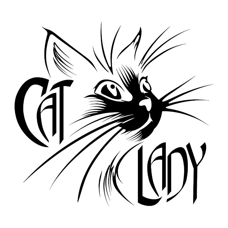 Cat Lady Katze Katzen black 