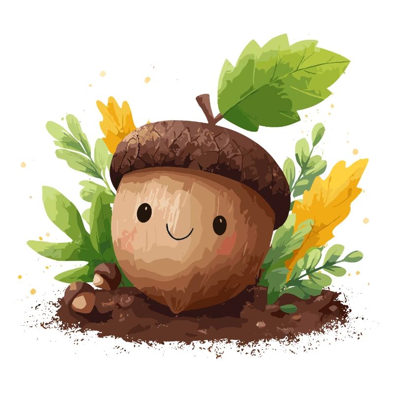 Herbstlicher Eichelfreund Niedlich