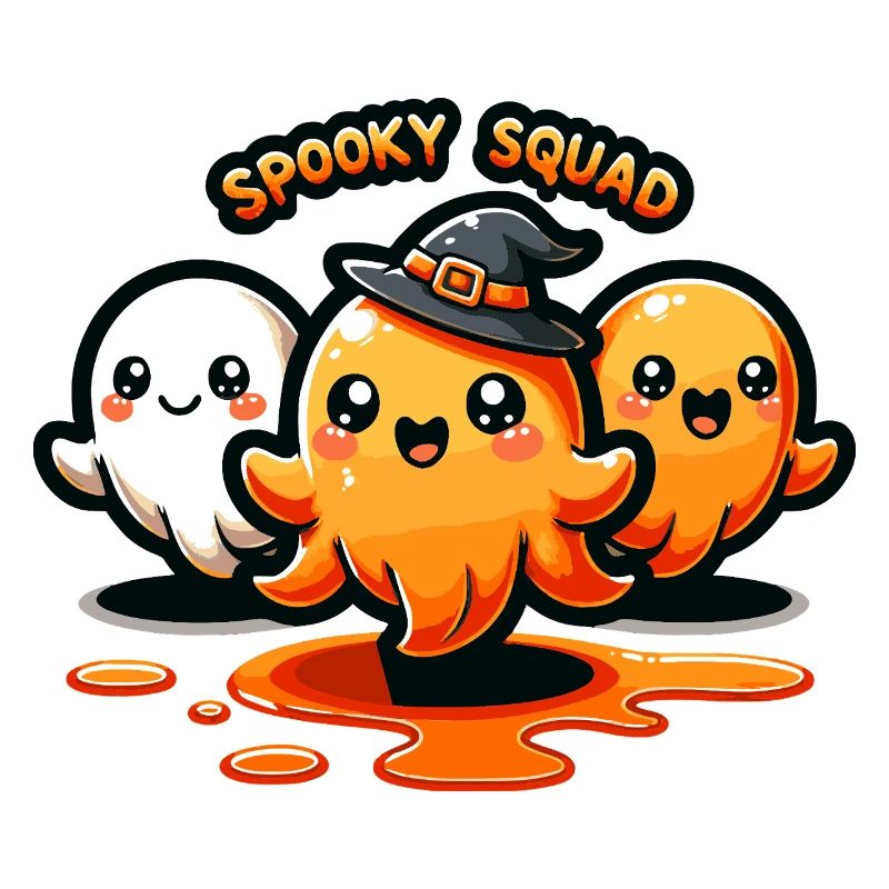 Spooky Squad Halloween Squid Trio