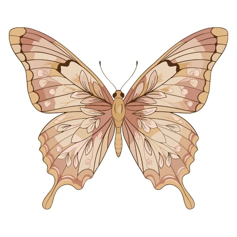 Soft Pink Butterfly Art