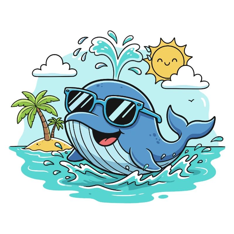 Strandwal mit Sonnenbrille