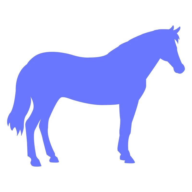 Silhouette du cheval bleu