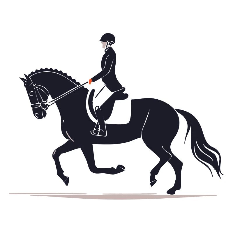 Reiter im Galopp Silhouette