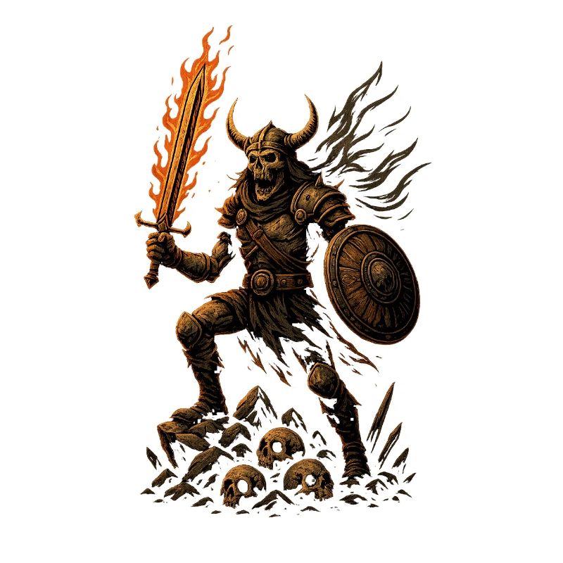 Demonic Warrior with Fire Dagger