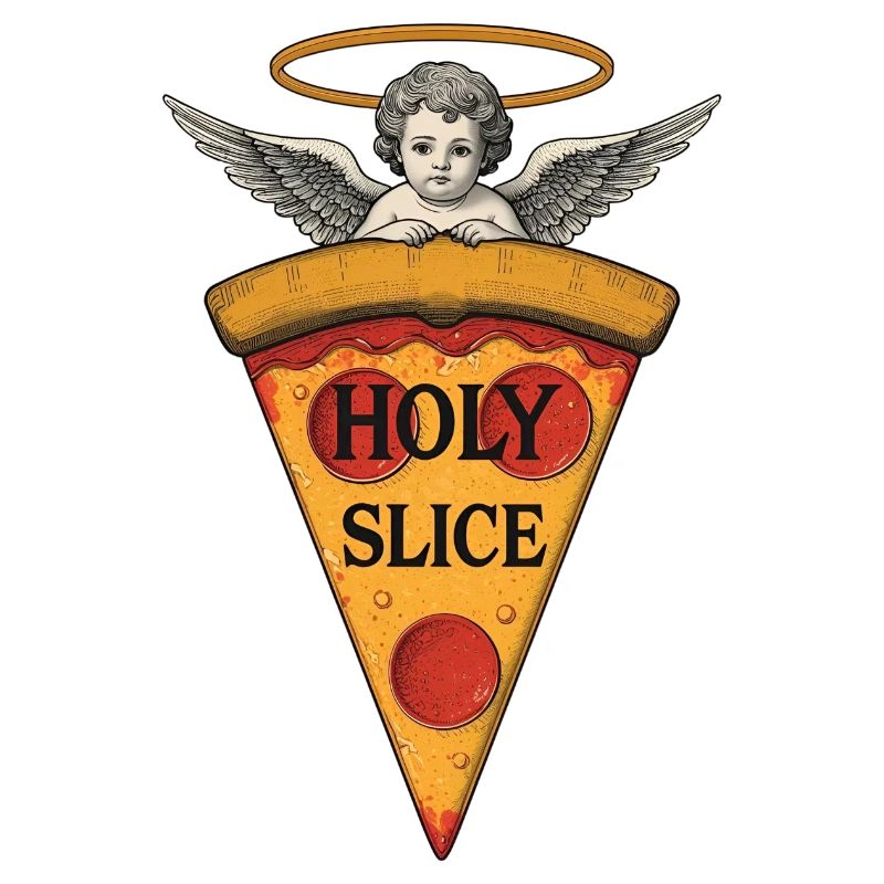 Holy Slice – Cherub Pizza Art
