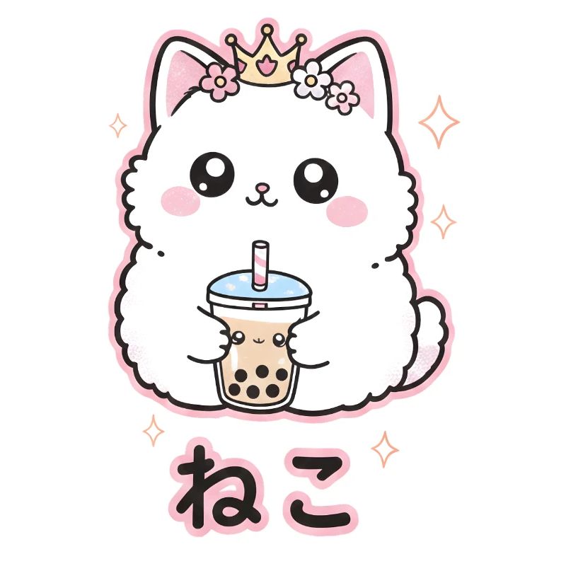 Reine des chats au bubble tea