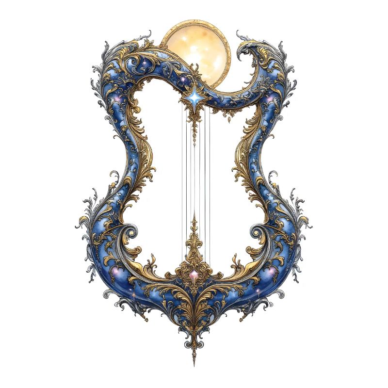 Ornamental Lunar Frame with Threads