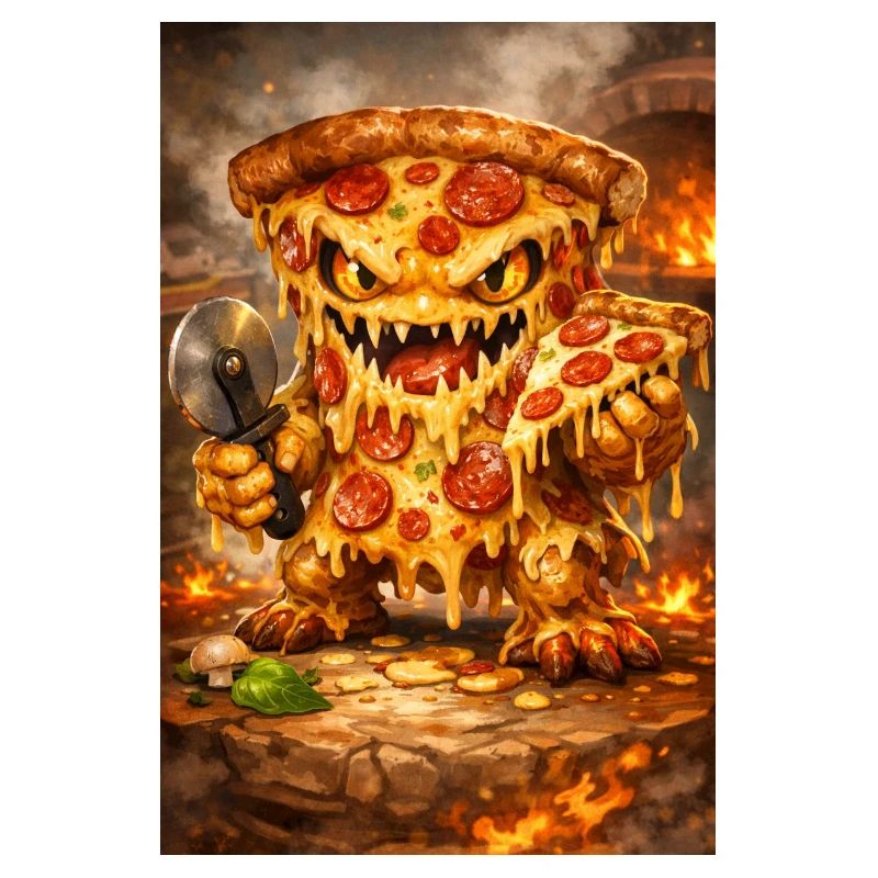 Käse-Pizza Monster