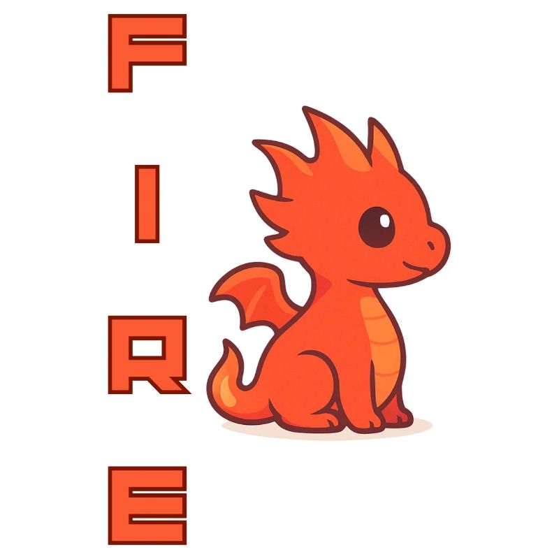 Cartoon Flammendrache