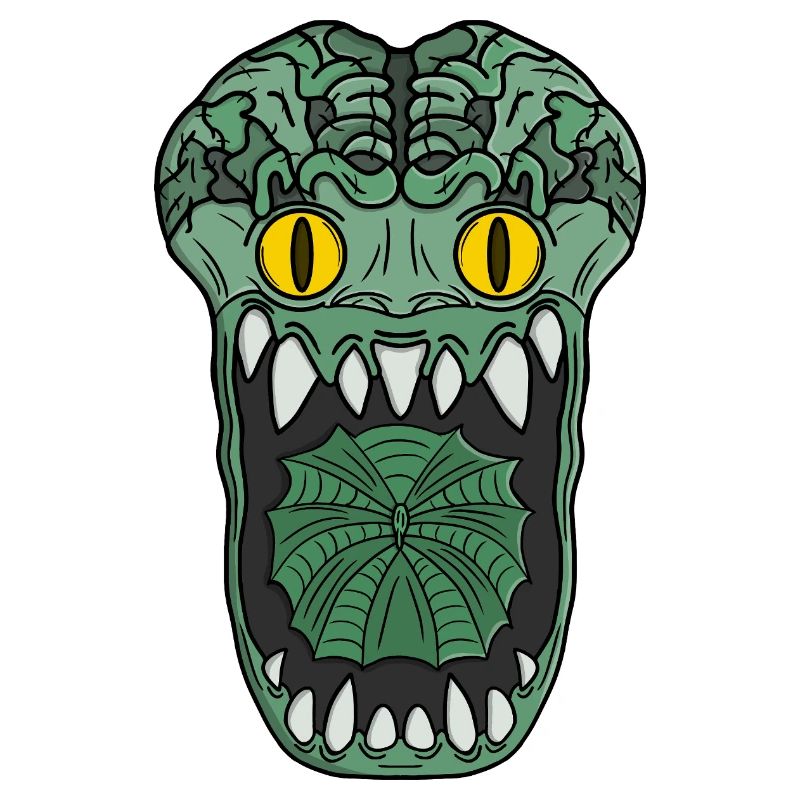 Émeraude Grotesque Croc Créature