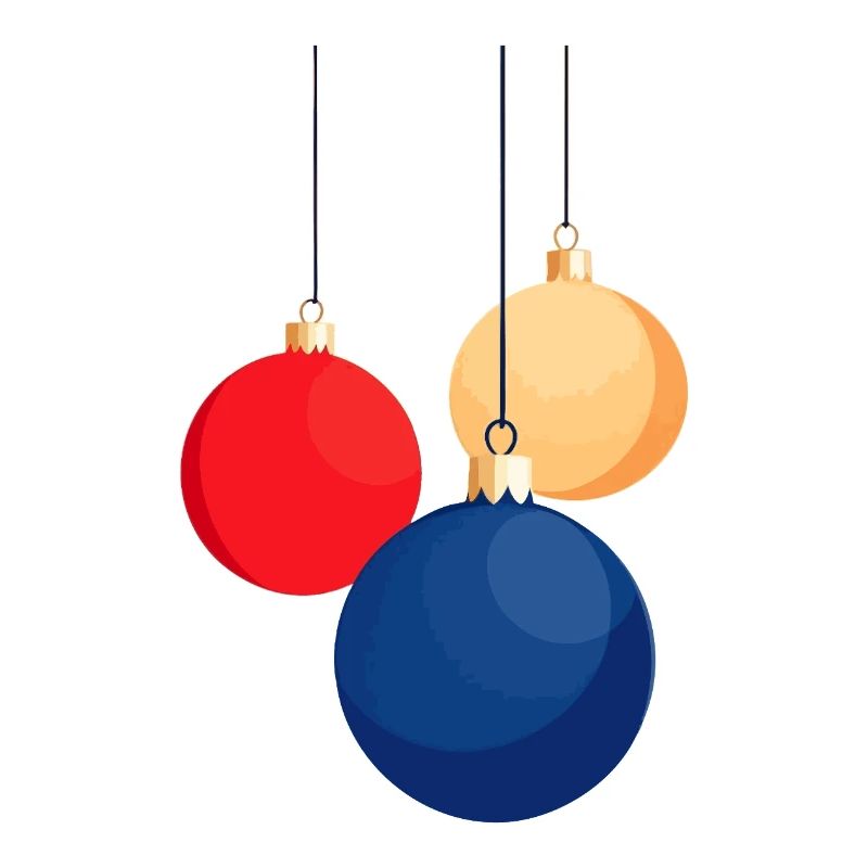 Weihnachtskugeln aufhängen