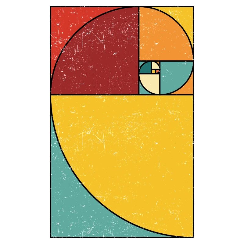 Fibonacci Spiral Geometry Art