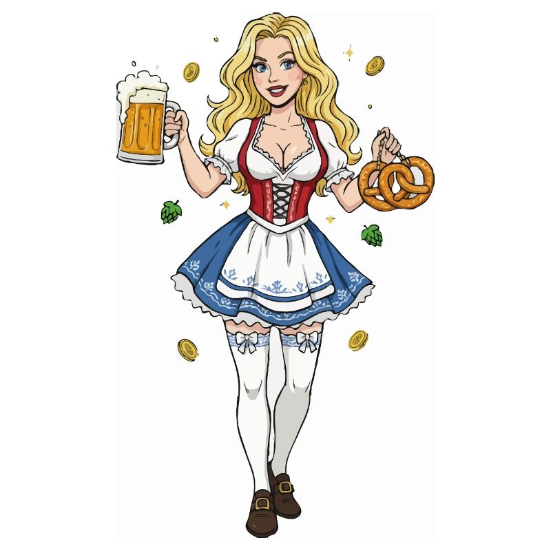 Oktoberfeest vrouw in dirndl