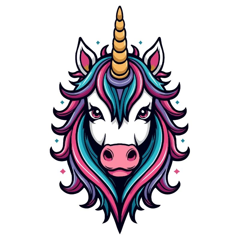 Wilde Einhorn Neon-Pracht