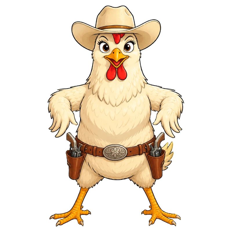 Huhn in Western Pose