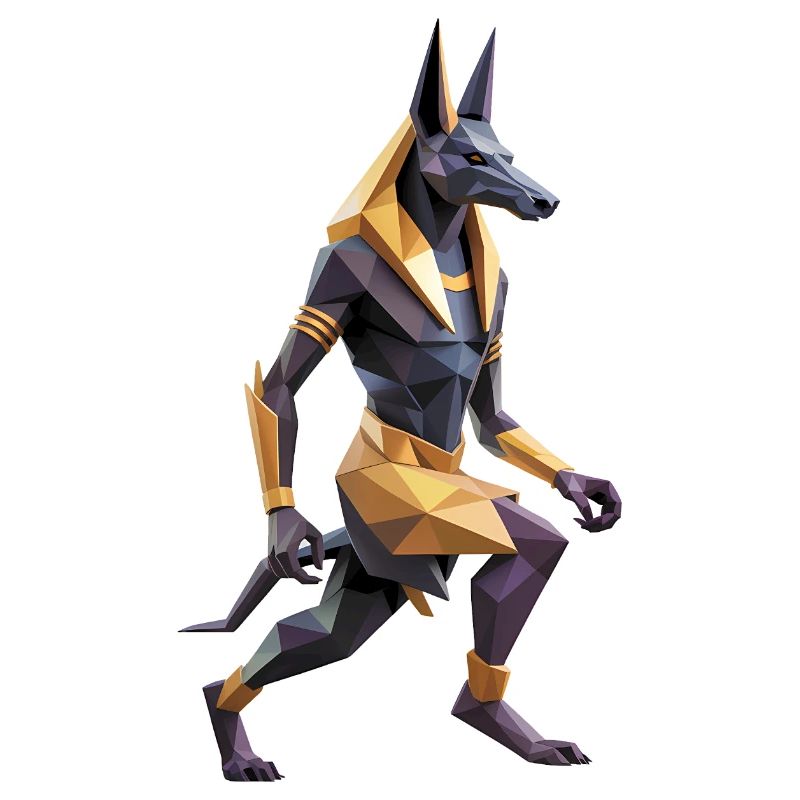 Anubis - Cooles Low Poly Logo