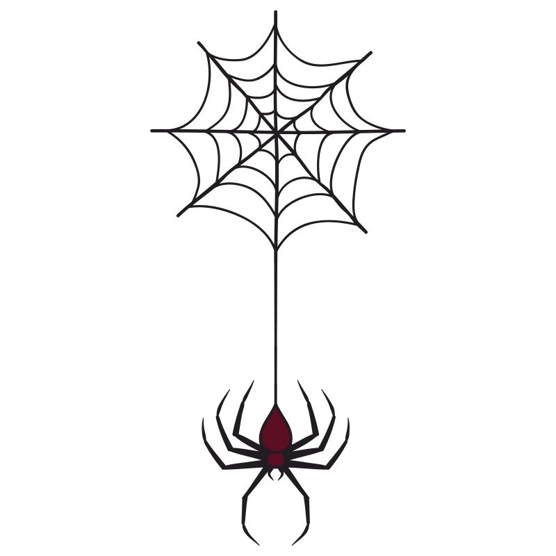 Spooky Halloween Spider in Web 2