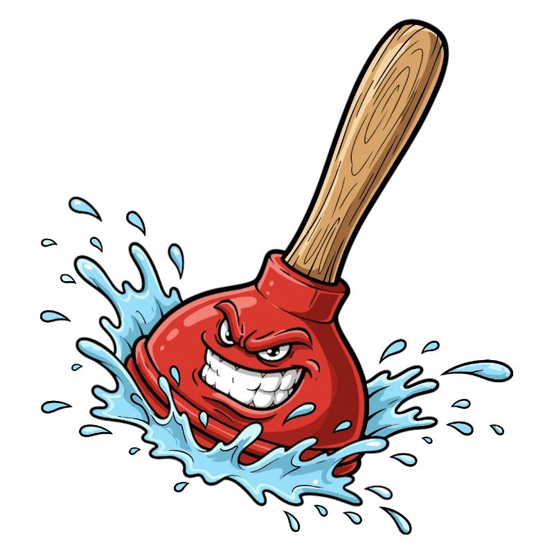 Ventouse rouge avec éclaboussure d’eau