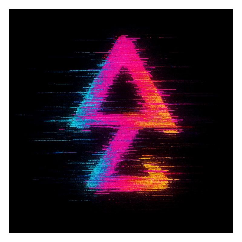 Neon Glitch Triangle Aura