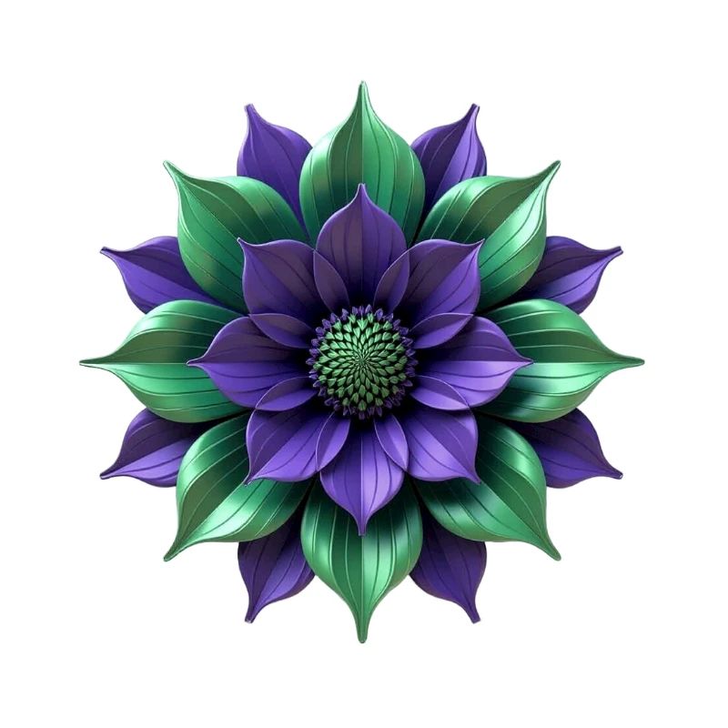 Fleur vert pourpre