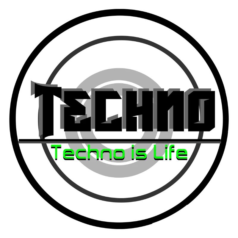 Techno Is Life Neon Logo