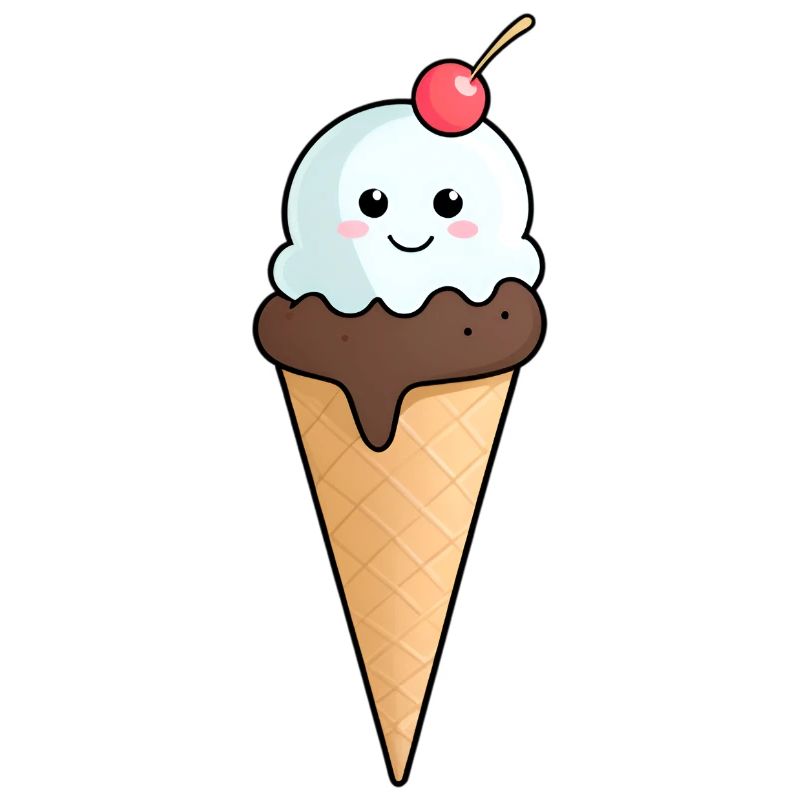 Kuscheliges Eis mit Kirsche