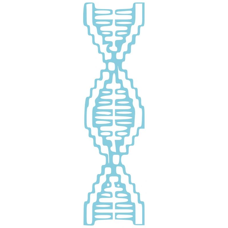 Pixel Art Hélice ADN Bleu