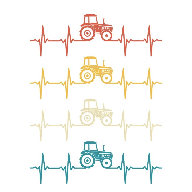 Retro Traktor Herzschlag-Bauer