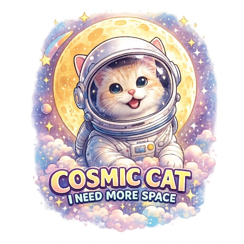 Cosmic Cat - Cute Cat in Space