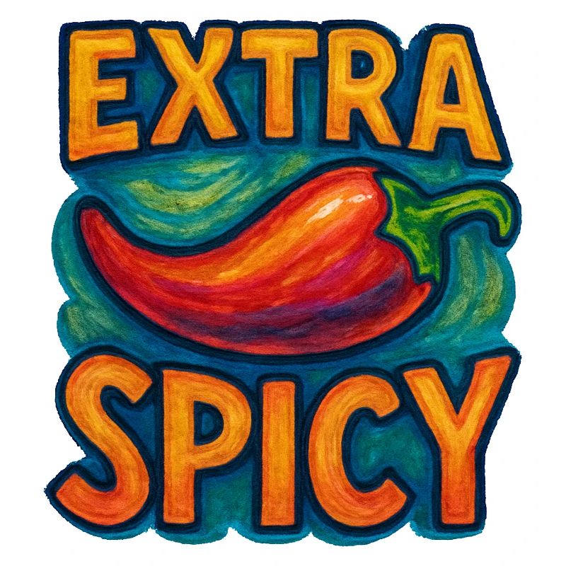 Extra scharfe Chili-Pop-Kunst