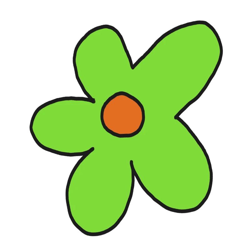 Lime Flower Pop Art