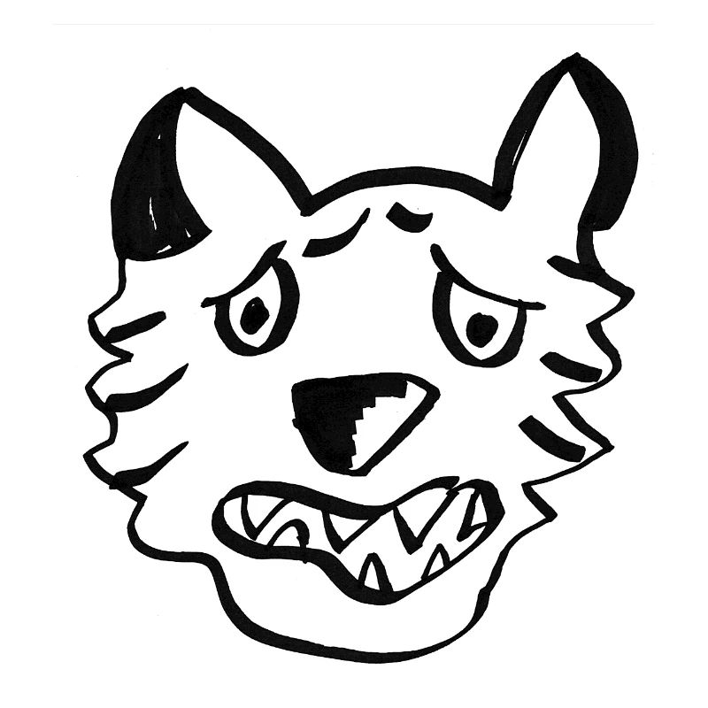 Black Wolf Graffiti Lines