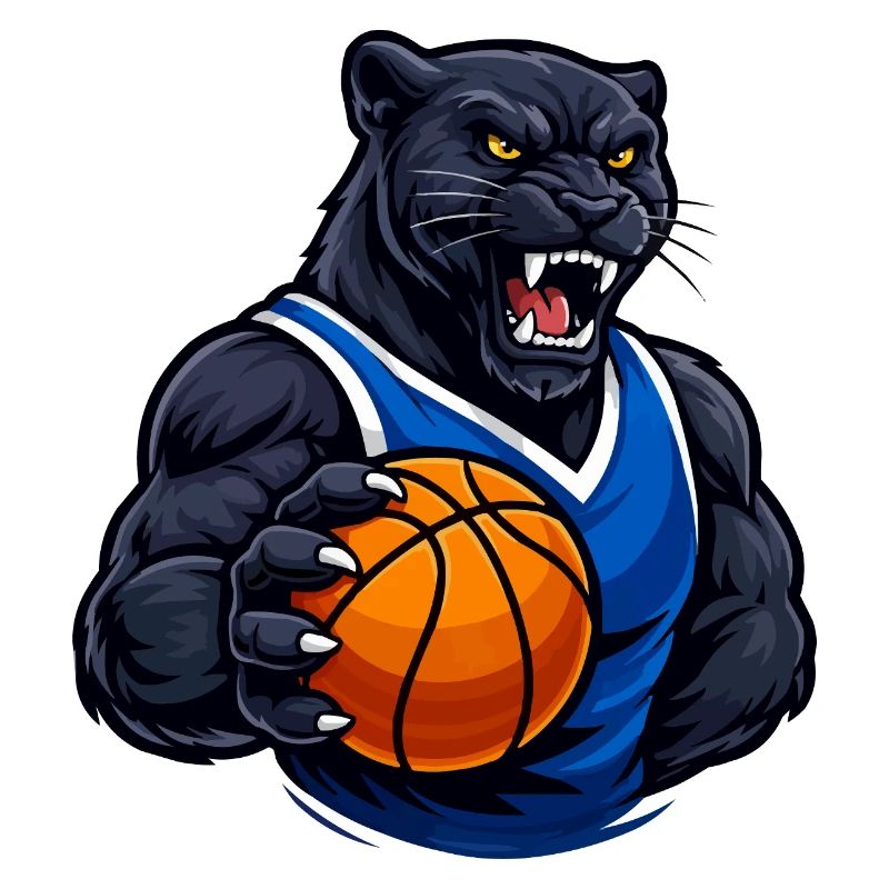 Panthère avec un motif de basket