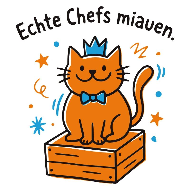 Katzenchef mit Krone