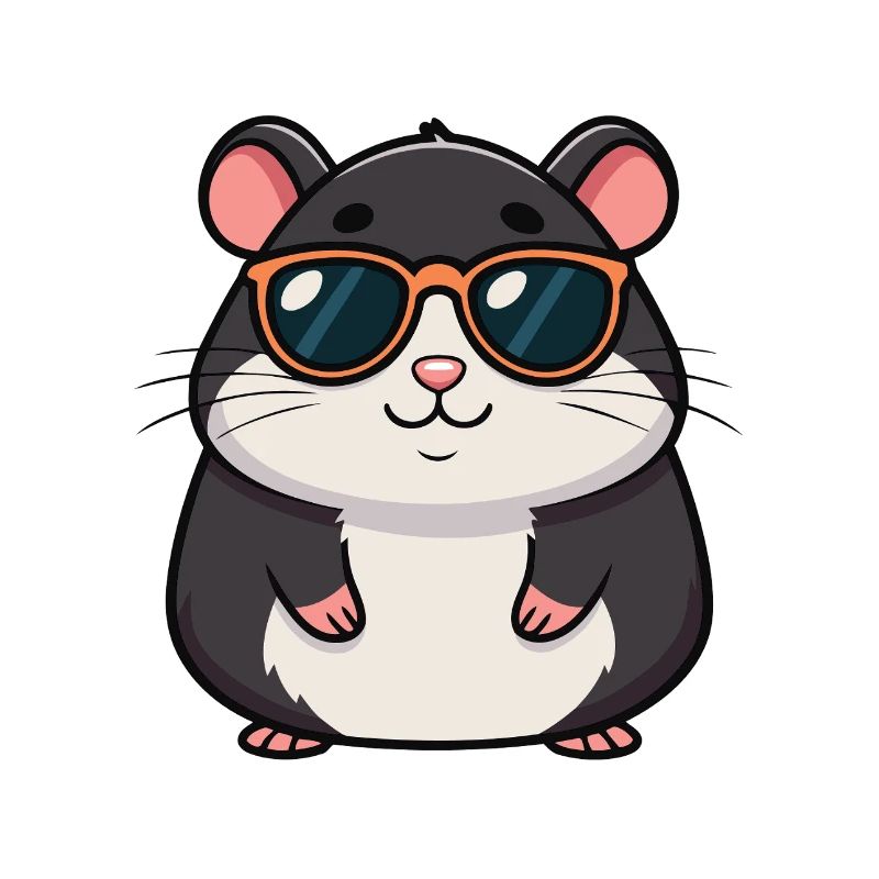 Schicke Hamster-Orange-Brille