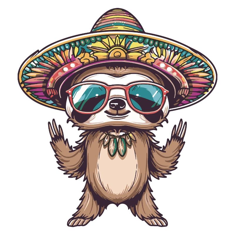 Faultier Lustig Sombrero