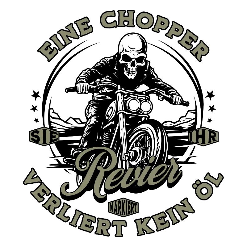 Motorcycle Biker Chopper Skeleton