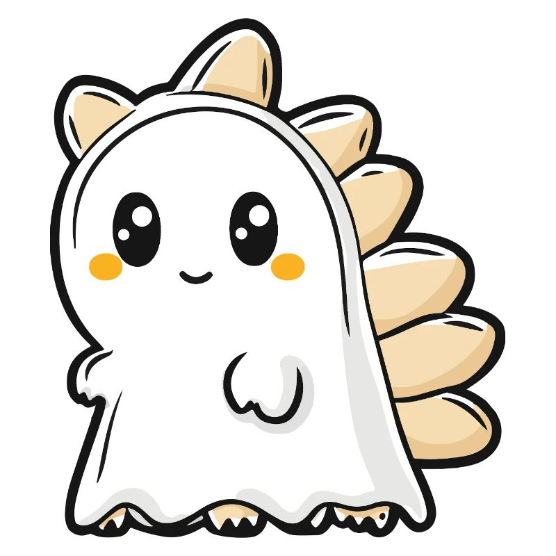 Dinosaur Stegosaurus Halloween Ghost