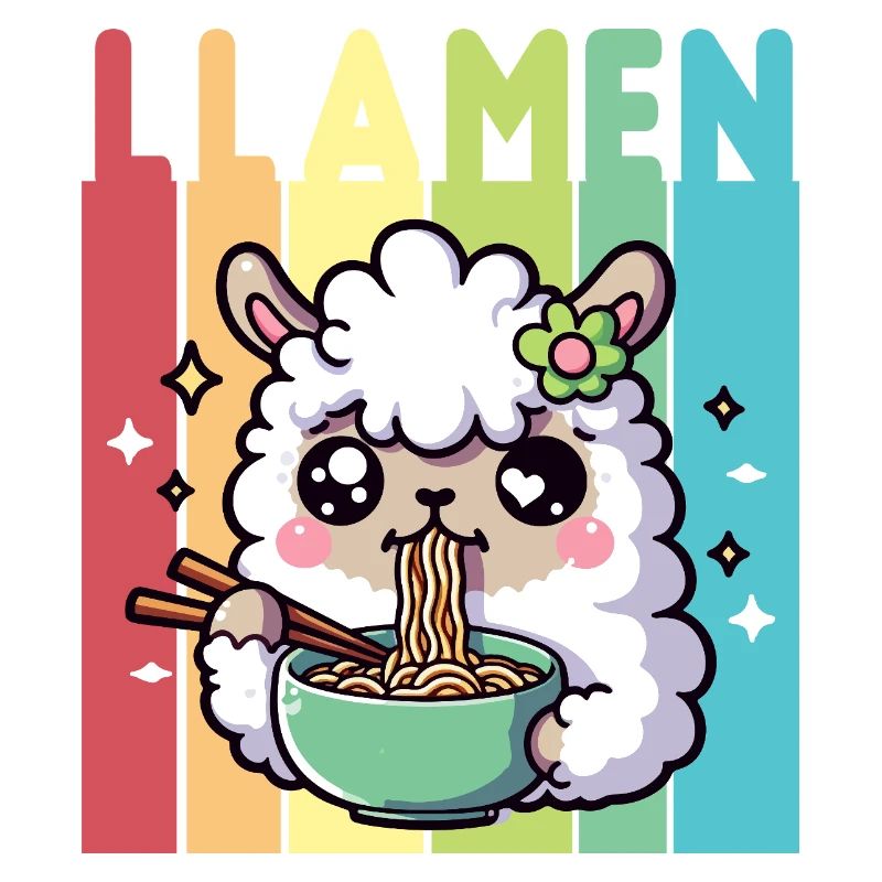 Regenbogen Ramen Lama