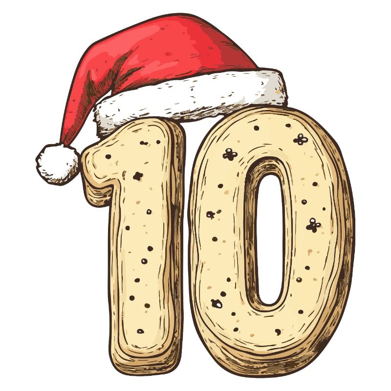 Biscuit de Noël à 10 chiffres