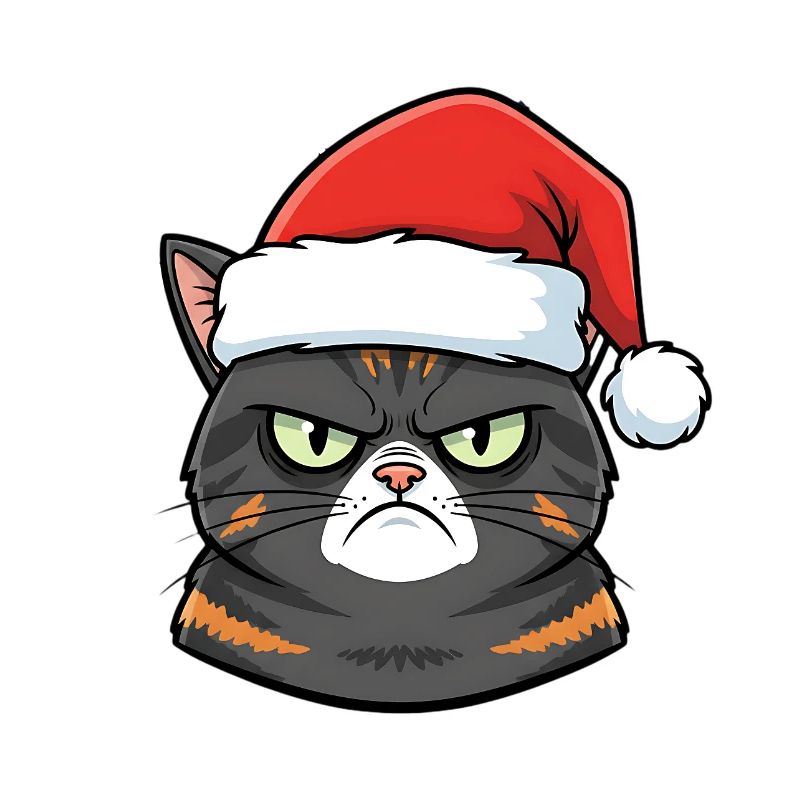 Grimmiger Weihnachtskater anti weihnachts katze