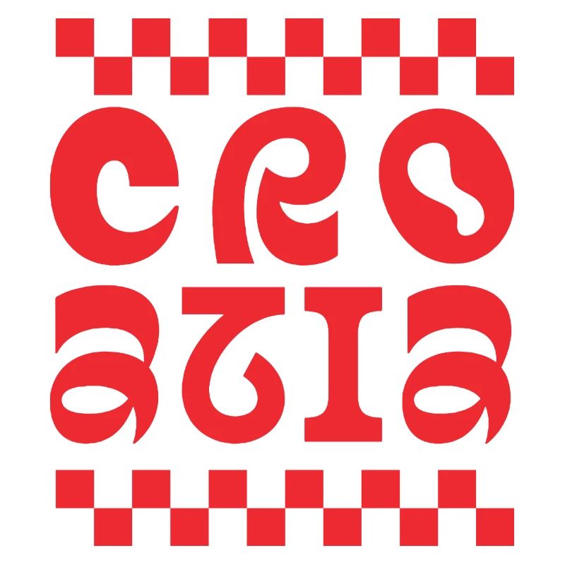 Kroatisches Retro-Schriftzeichen