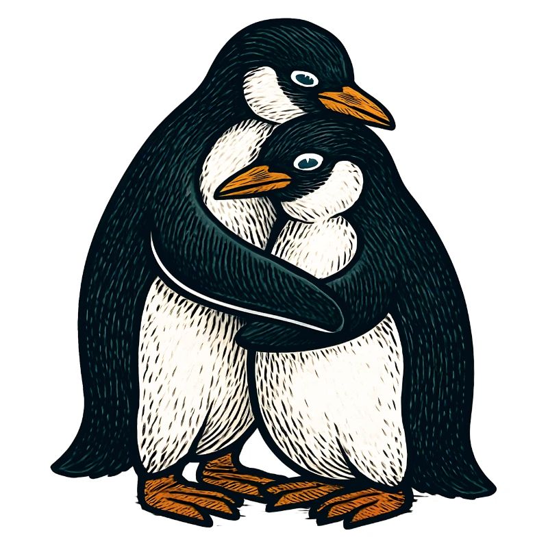 Pinguinpaar Kuschelzeit