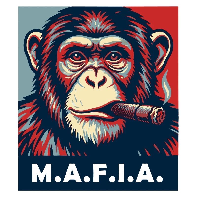 Pop Art Chimp with Cigar