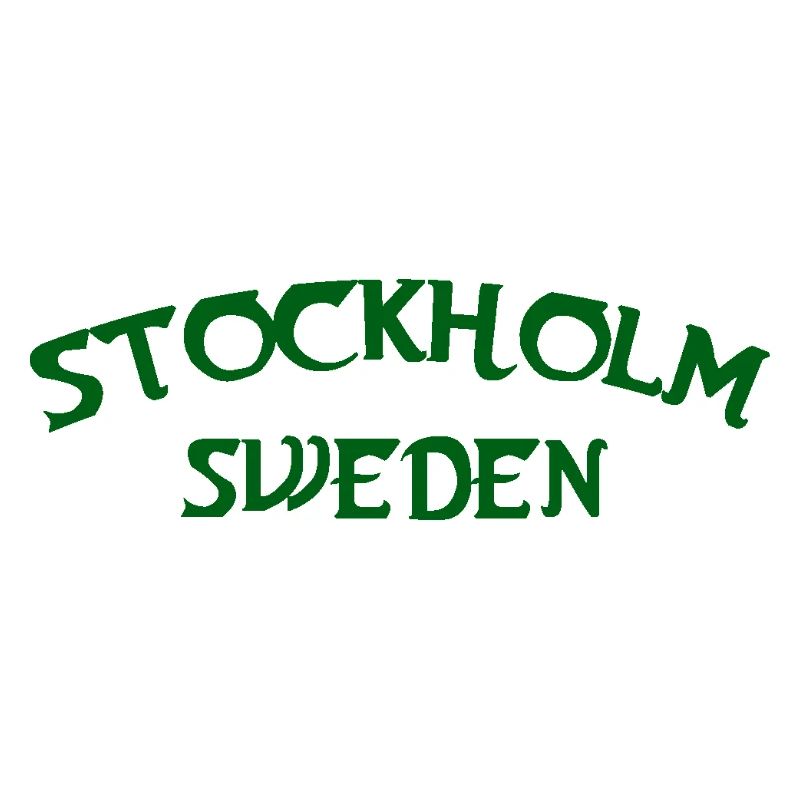 Stockholm Green Retro Text